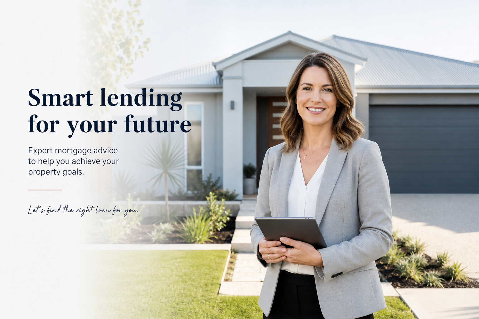 First home buyer reviewing loan options with a broker